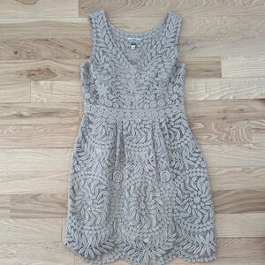 Yoana Baraschi Beige Embroidered Dress